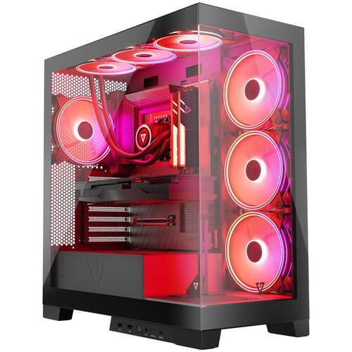 Modecom Volcano Space Apex ARGB ATX ohi&scaron;je 2xUSB3.0, 1xUSB C,: 4x14 cm, Okence iz kaljenega stekla, RGB, Gaming črna, (5000262405) Cene
