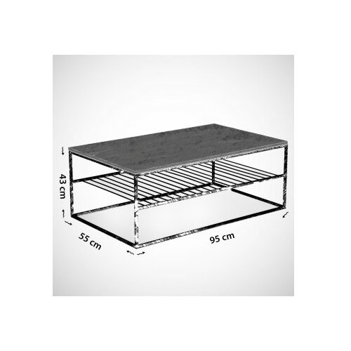 Hanah home Etna Klub sto, 95x43x55cm, Antracit Slike