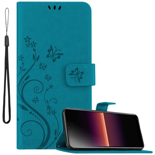 Cadorabo Sony Xperia L4 in klasična rožnata zlata - ovitek v cvetličnem dizajnu z magnetnim zapiranjem, stoječo funkcijo in režami za kartice, (20859892) Cene
