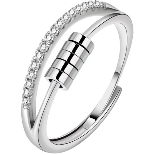 INF Antistresni prstan nastavljiv srebrni &amp;scaron;t Silver 18 mm, (21237953) Slike