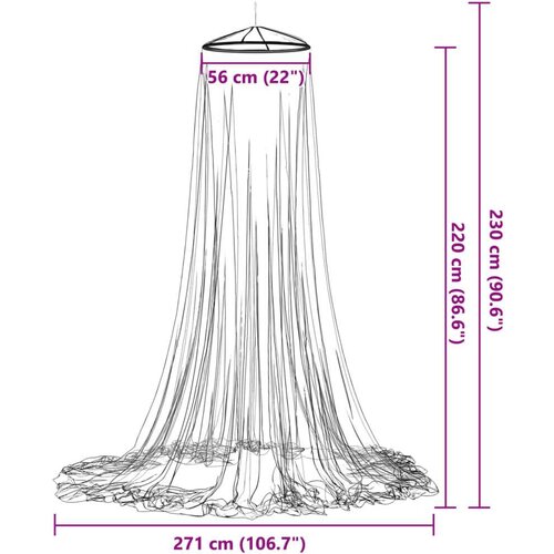  Mreža protiv komaraca za krevet 220 bijela 56 x 56 x 220 cm Slike