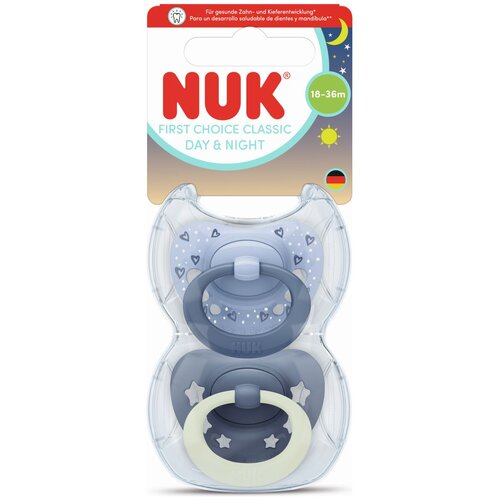 Nuk duda varalica - silikon First Choice Classic Day & Night 18-36 m, 2 kom sort. Cijene
