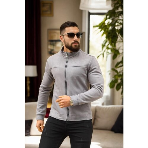 Dewberry 24285 Suede Mens Jacket-GREY Slike