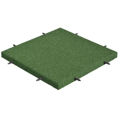 x Gumijasta plošča za otroška igrala (50 x 50 x 4 cm, zelena)