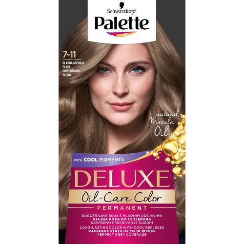 PALETTE DE LUX Palette Deluxe trajna boja za kosu nijansa 7-11 Cool Medium Blond 1 kom Cijene