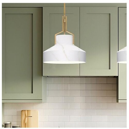  Quoizel QZ-BRECKEN-2P-AB-ABG - Luster BRECKEN 2xE27/60W/230V zlatna/dekor mramora Cene