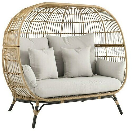 SUNFUN lounge stolica larissa sa jastucima (d x &amp;scaron; x v: 109 x 173 x 151 cm, bež boje) Slike