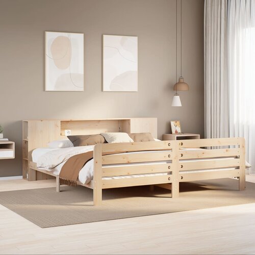 Furnova Posteljni okvir brez vzmetnice 200x200 cm trdna borovina, (22055251) Slike