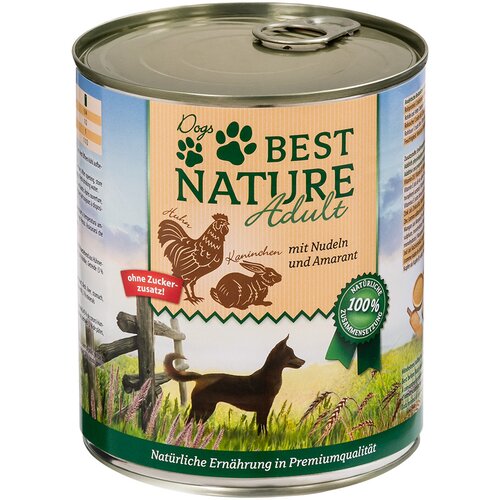  Ekonomično pakiranje Best Nature Dog Adult 12 x 800 g - Kunić, piletina i tjestenina Cijene