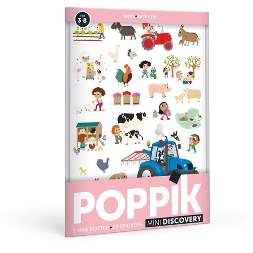 Poppik Edukativni poster s nalepnicama Mini otkrića: BOOO! Crna boja 3+ Slike
