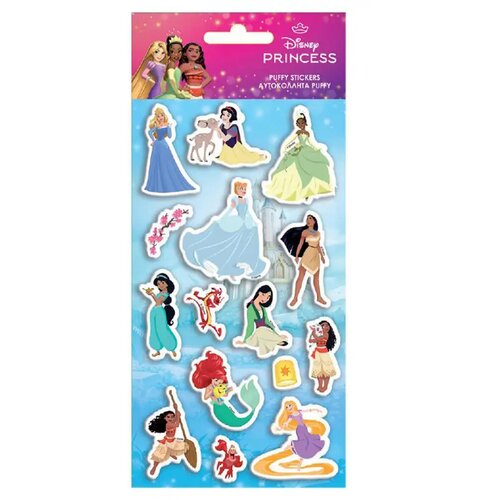 Luna Luna: Disney princeske 3D napihnjen komplet nalepk na listu velikosti 10x22 cm Cene