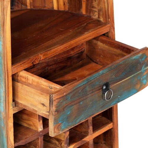  Stojalo za vino 50x40x180 cm trden predelan les Slike