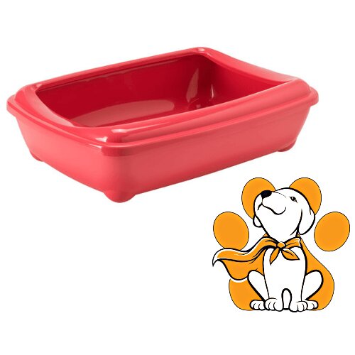 Moderna arist-O-Tray + Rim Medium Spicy Coral, Otvoreni Toalet Sa Ramom, Crveni Cene