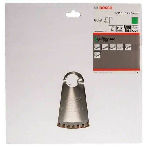 Bosch list kružne testere optiline wood 2608640642/ 216 x 30 x 2/8 mm/ 60 Slike