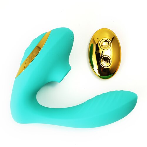 Tracy's Dog OG Pro 2 Clitoral Sucking Vibrator Teal Cene
