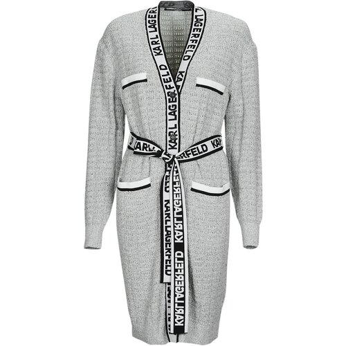 Karl Lagerfeld Telovniki & Jope FEMININE BOUCLE CARDIGAN Siva Cene
