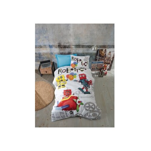 Lessentiel Maison ranforce posteljina (160 x 220) robot blue Cene