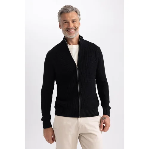 Defacto Standard Fit Half Turtleneck Knitwear Cardigan