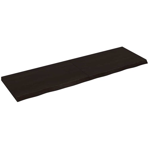  Zidna polica tamnosmeđa 200x60x(2-6) cm od obrađene hrastovine Cijene