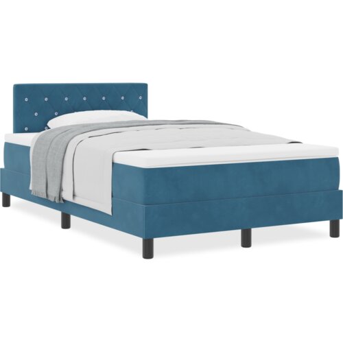 Box Spring Krevet s Madracem Tamnoplava Mala Dupla Bar&amp;scaron;un Slike