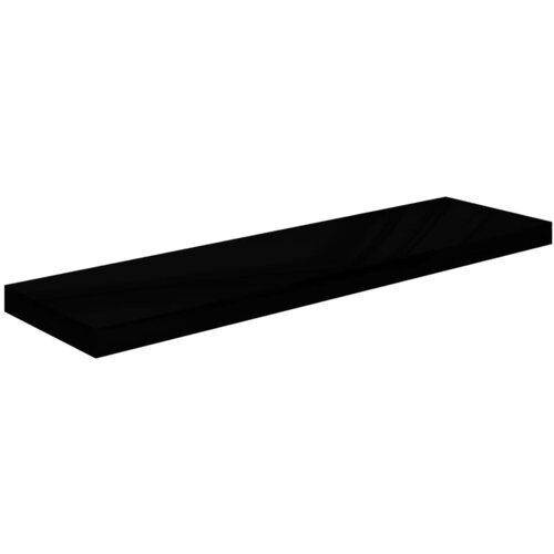 Maison Chic Stenska polica - Viseča Polica visok sijaj črna 90x23,5x3,8 cm MDF, (21784550) Cene