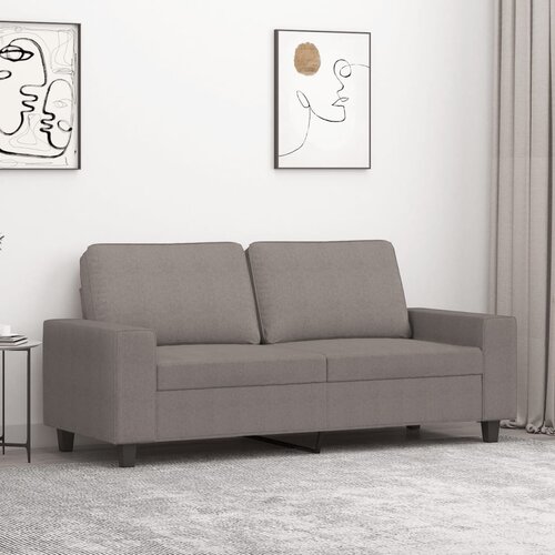 vidaXL Dvosjed od tkanine smeđesivi 140 cm Cijene