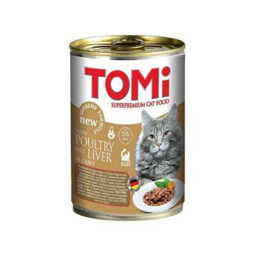 Tomi cat zivina&jetra konzerva 400g hrana za mačke Slike