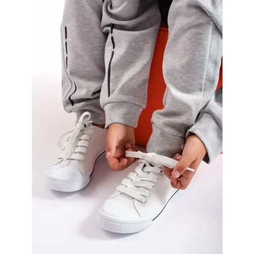 SHELOVET White Kids Sneakers 3F