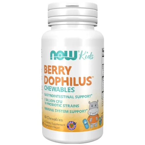Now Foods Probiotiki za otroke BerryDophilus NOW (60 žvečljivih tablet)
