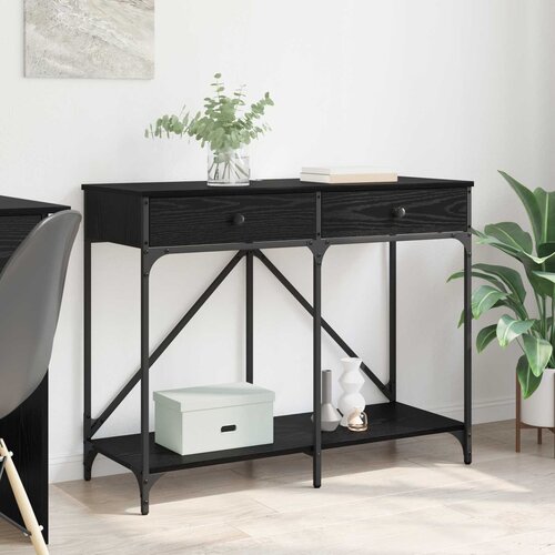  Konzolna stolica s ladicama Crni hrast 100 x 39 x 78,5 cm Cijene