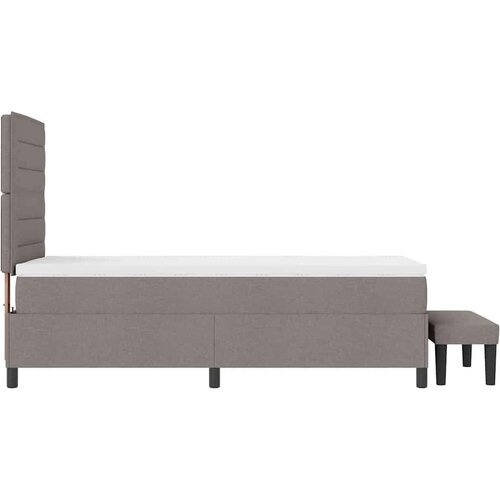 Box spring krevet Sivo-smeđa 90 x 200 cm tkanina Slike
