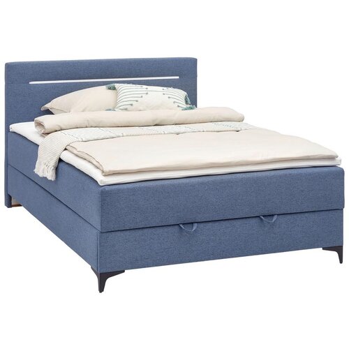 Mömax Postelja Boxspring Jerry, Modra, 140x200 Cene