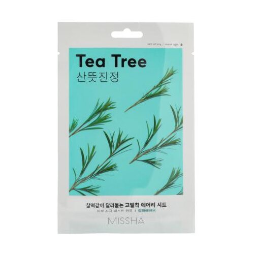 MISSHA Airy Fit Sheet Mask Tea Tree maska za obraz mastna koža 19 g unisex Cene