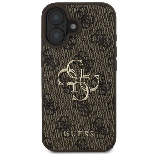 Guess Ohi&amp;scaron;je za iPhone 16 z logotipom Monogram in 4G v kovini, Temno rjava, (21730989) Slike