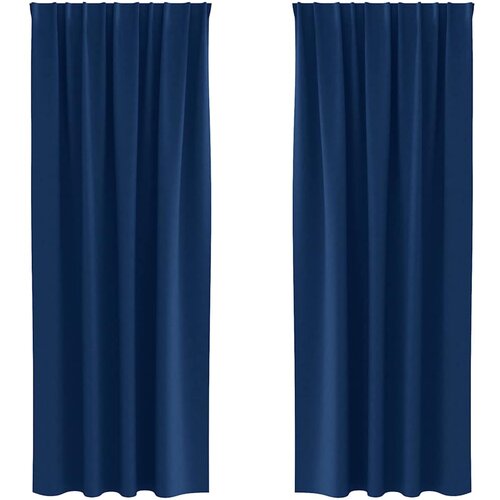 vidaXL Zavese za zatemnitev z obroči 2 pcs Temno modra 260 x 140 cm, (5000149249) Cene