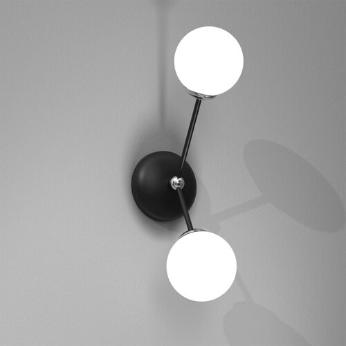  Zidna lampa JOY 2xE14/40W/230V crna/sjajni hrom Slike