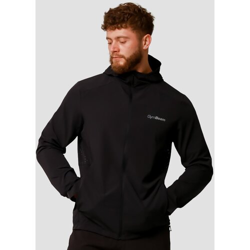 GymBeam jakna za trčanje pulse black Slike