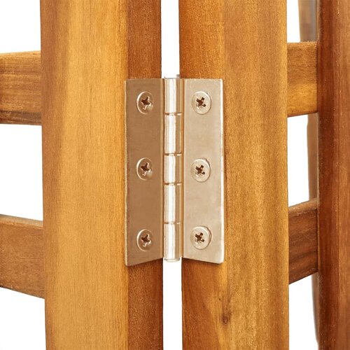  pregrada s 4 panela 162x2x115 cm masivno bagremovo drvo Slike