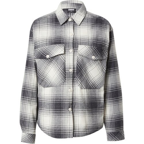 Urban Classics Bluza temno siva / pegasto siva / off-bela Slike