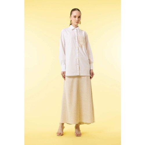 Defacto A Cut Linen Blend Long Skirt Cene