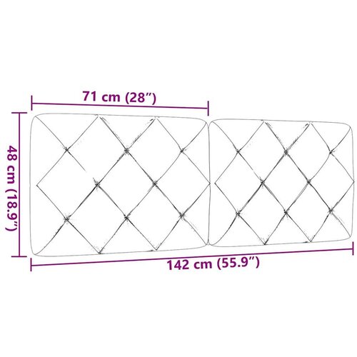 VidaXL jastuk za uzglavlje svjetlosivi 140 cm od tkanine Slike