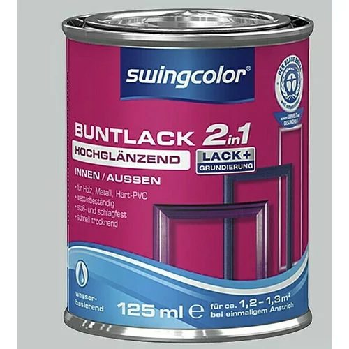 SWINGCOLOR Barvni lak 2v1 Swingcolor (svetlo siva, sijaj, 125 ml)