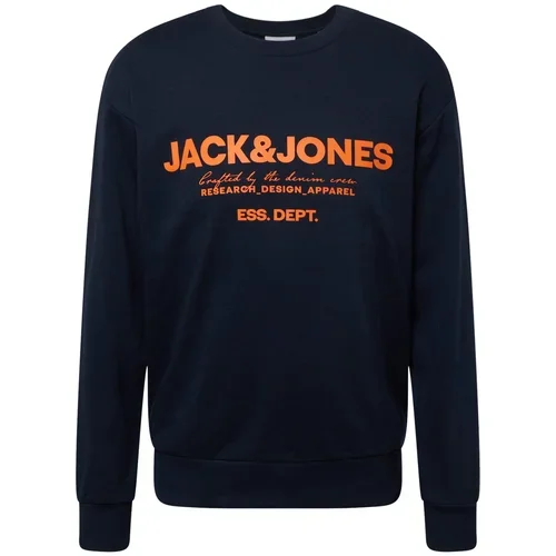 Jack & Jones Majica 'GALE' nočno modra / oranžna