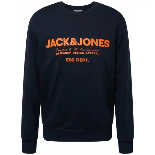 Jack & Jones Sweater majica 'GALE' noćno plava / narančasta