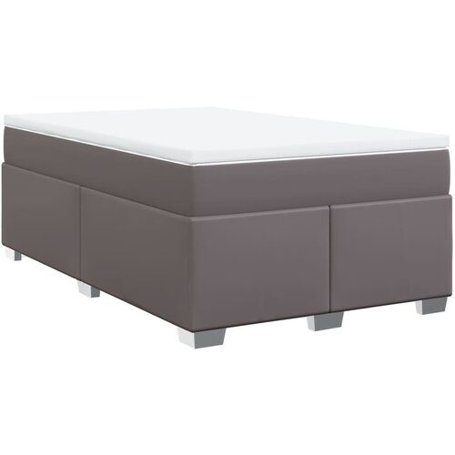 vidaXL Krevet s oprugama i madracem sivi 120x190 cm od umjetne kože Cijene