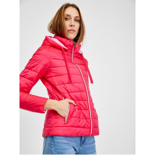 Orsay Dark Pink Ladies Winter Quilted Jacket - Women Slike
