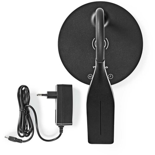 Nedis LTLGQ4M2BK - Prigu&amp;scaron;iva lampa sa bežičnim Qi punjenjem, LED/5,5W/230V 2700-6500K Slike