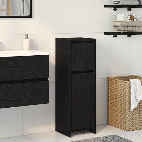 vidaXL Kupaonski ormar Crni hrast Konstruirano drvo 30x30x95 cm Cijene