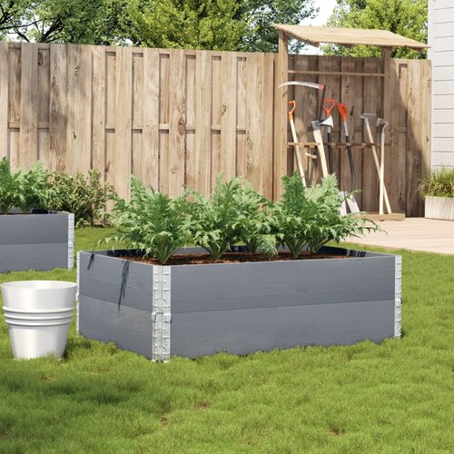 VidaXL Vrtni sadilica siva 120 x 80 cm od masivne borovine Slike
