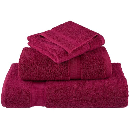  Ručnici za kupanje SOLUND 10 kom bordo 100 x 150 cm 600 gsm Slike